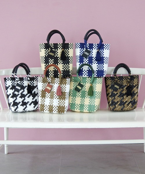 WOVEN(ウーヴン)の「WOVEN (ウーヴン) / メキシコ製 ミニバッグ メルカドバッグ かごバッグ レザーハンドル(かごバッグ・レディース・ブラック系その他/グリーン/ブラック×ゴールド/ブラック×ホワイト/ゴールド/ネイビー/ブラック/シルバー・FREE)」の18枚目の写真