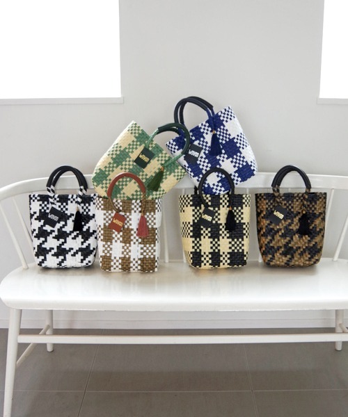 WOVEN(ウーヴン)の「WOVEN (ウーヴン) / メキシコ製 ミニバッグ メルカドバッグ かごバッグ レザーハンドル(かごバッグ・レディース・ブラック系その他/グリーン/ブラック×ゴールド/ブラック×ホワイト/ゴールド/ネイビー/ブラック/シルバー・FREE)」の20枚目の写真