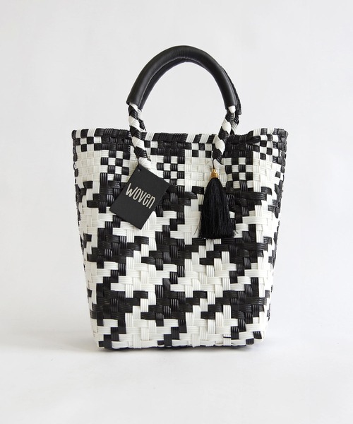 WOVEN(ウーヴン)の「WOVEN (ウーヴン) / メキシコ製 ミニバッグ メルカドバッグ かごバッグ レザーハンドル(かごバッグ・レディース・ブラック系その他/グリーン/ブラック×ゴールド/ブラック×ホワイト/ゴールド/ネイビー/ブラック/シルバー・FREE)」の22枚目の写真