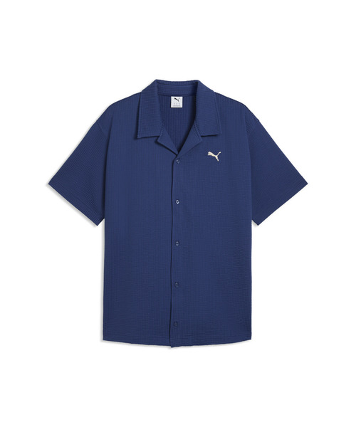 PUMA(プーマ)の「PUMA プーマ メンズ ESS エレベーテッド マテリアル 半袖 シャツ ESS ELEVATED Mat(その他トップス・メンズ・ブルー系その他/オフホワイト・SMALL/MEDIUM/LARGE/X-LARGE/XX-LARGE)」の9枚目の写真