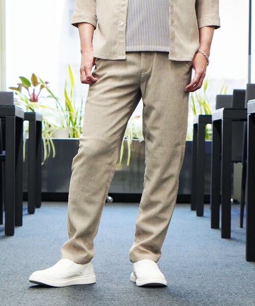 NICOLE selection(ニコルセレクション)の「スラックスライクイージーパンツ(その他パンツ・メンズ・チャコールグレー/ブラック/ライトグレー/ネイビー/ベージュ・S/M/L/XL)」の4枚目の写真