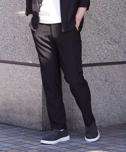 NICOLE selection(ニコルセレクション)の「スラックスライクイージーパンツ(その他パンツ・メンズ・チャコールグレー/ブラック/ライトグレー/ネイビー/ベージュ・S/M/L/XL)」の2枚目の写真