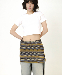 S'EST（エスイーエスティー）の「Ethnic Short Wrap Skirt Brown（スカート）」