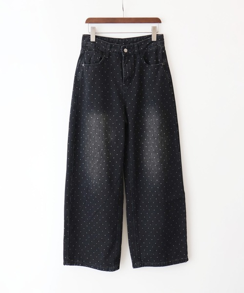 SpRay(スプレイ)の「ドットデニムパンツ(デニムパンツ・レディース・ブラック/ブルー・SMALL/MEDIUM)」の16枚目の写真