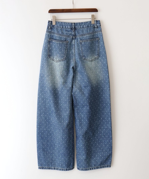 SpRay(スプレイ)の「ドットデニムパンツ(デニムパンツ・レディース・ブラック/ブルー・SMALL/MEDIUM)」の15枚目の写真