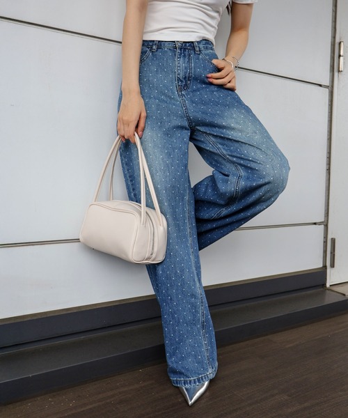 SpRay(スプレイ)の「ドットデニムパンツ(デニムパンツ・レディース・ブラック/ブルー・SMALL/MEDIUM)」の22枚目の写真
