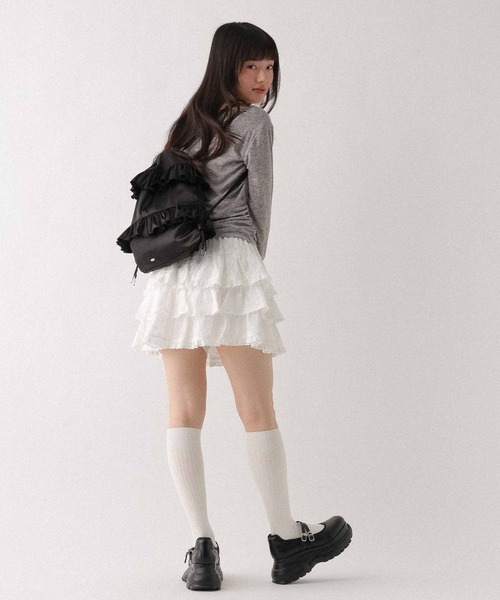 Heather(ヘザー)の「2WAYサテンナップザック 664022(バックパック/リュック・レディース・アイボリー/ブラック・ONE SIZE)」の9枚目の写真