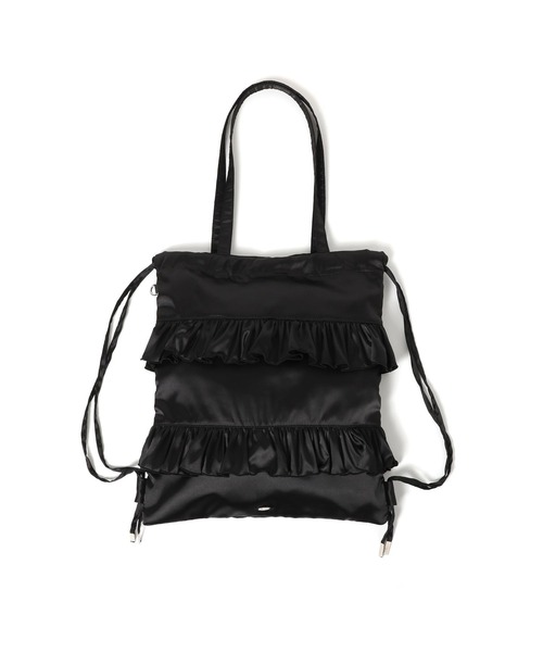 Heather(ヘザー)の「2WAYサテンナップザック 664022(バックパック/リュック・レディース・アイボリー/ブラック・ONE SIZE)」の11枚目の写真