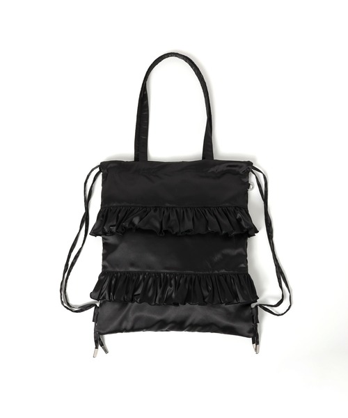 Heather(ヘザー)の「2WAYサテンナップザック 664022(バックパック/リュック・レディース・アイボリー/ブラック・ONE SIZE)」の12枚目の写真