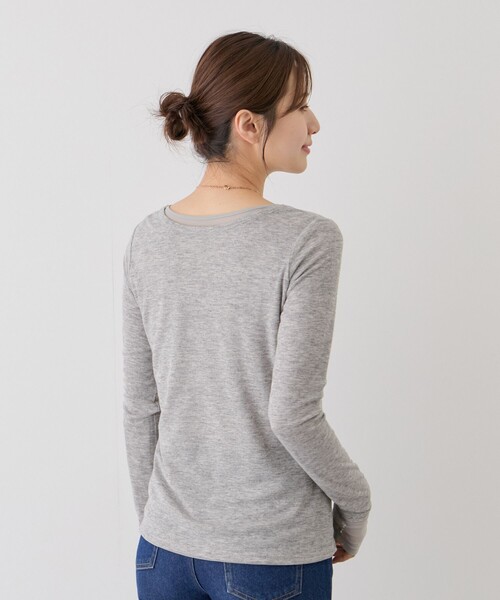 Jayro(ジャイロ)の「シアーフライス×チュールレイヤードプルオーバー(Tシャツ/カットソー・レディース・ホワイト系その他/ピンク/ブラック/ライトグレー・FREE)」の13枚目の写真