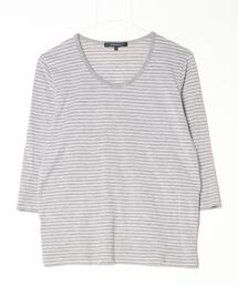 ABAHOUSE（アバハウス）の「ボーダー柄7分袖Tシャツ（Tシャツ/カットソー）」