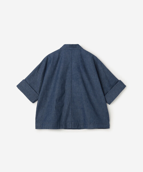 DANTON(ダントン)の「DANTON | コットンシャンブレー ドルマンワークシャツ WOMEN(シャツ/ブラウス・レディース・ダークインディゴブルー・36)」の7枚目の写真
