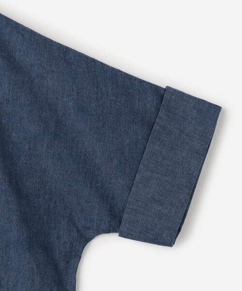 DANTON(ダントン)の「DANTON | コットンシャンブレー ドルマンワークシャツ WOMEN(シャツ/ブラウス・レディース・ダークインディゴブルー・36)」の9枚目の写真