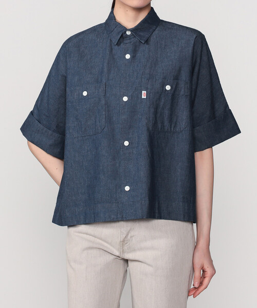 DANTON | コットンシャンブレー ドルマンワークシャツ WOMEN（シャツ