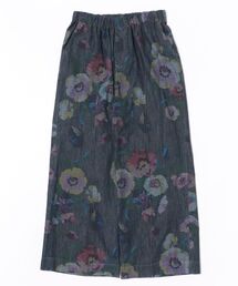 H.A.K（ハク）の「ライトオンスデニムポピープリントワイドパンツ（デニムパンツ）」