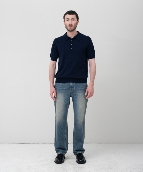 MANNERGRAM（マナーグラム）の「[ゼニア イタリア輸入原糸] Zegna YARN カラーニット ネイビー_ゼニア サマーウール100（ニット/セーター・メンズ・その他・MEDIUM/LARGE/X-LARGE）」の6枚目の写真