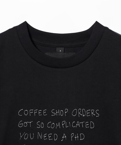 Ray BEAMS(レイビームス)の「Encre. / Coffee shop order Tシャツ(Tシャツ/カットソー・レディース・ブラック・SMALL)」の3枚目の写真