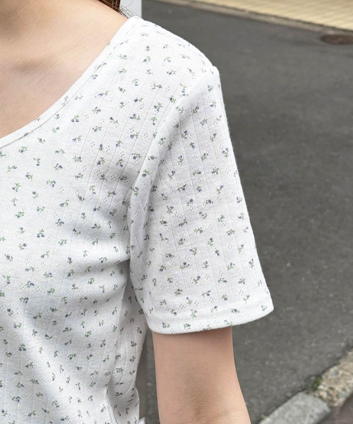 tiptop(ティップトップ)の「半袖カーディガン×裾レースキャミSET(Tシャツ/カットソー・レディース・ブラック/ホワイト系その他/グレー/ホワイト系その他2/サックスブルー・FREE)」の16枚目の写真