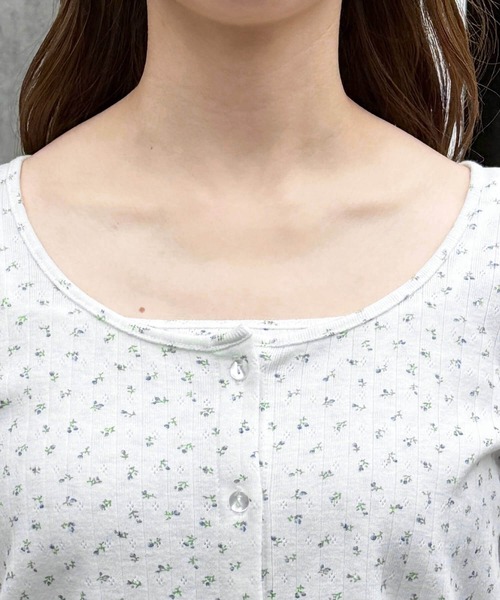 tiptop(ティップトップ)の「半袖カーディガン×裾レースキャミSET(Tシャツ/カットソー・レディース・ブラック/ホワイト系その他/グレー/ホワイト系その他2/サックスブルー・FREE)」の15枚目の写真