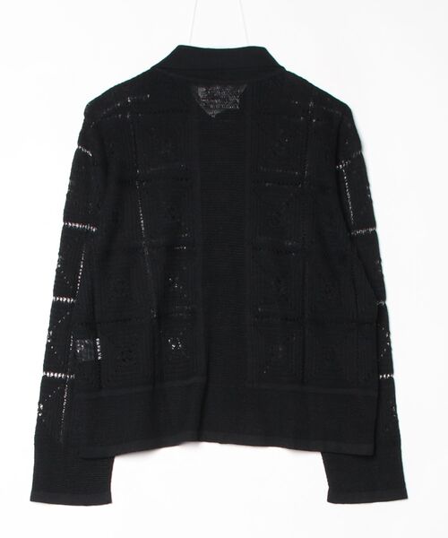 PORT BY ARK（ポートバイアーク）の「PORT BY ARK / ポートバイアーク：Crochet Knit Shirt：PO19-KN03[COR]（シャツ/ブラウス・メンズ・ブラック・1/2）」の2枚目の写真