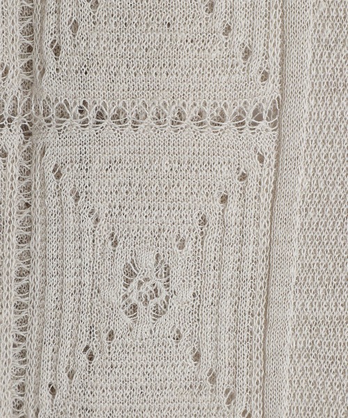 PORT BY ARK（ポートバイアーク）の「PORT BY ARK / ポートバイアーク：Crochet Knit Shirt：PO19-KN03[COR]（シャツ/ブラウス・メンズ・ブラック/レッド/ベージュ系その他・1/2）」の14枚目の写真