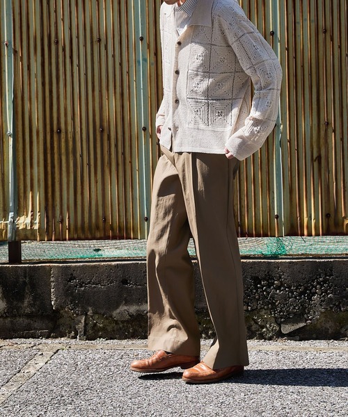 PORT BY ARK（ポートバイアーク）の「PORT BY ARK / ポートバイアーク：Crochet Knit Shirt：PO19-KN03[COR]（シャツ/ブラウス・メンズ・ブラック/レッド/ベージュ系その他・1/2）」の21枚目の写真