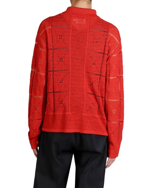 PORT BY ARK（ポートバイアーク）の「PORT BY ARK / ポートバイアーク：Crochet Knit Shirt：PO19-KN03[COR]（シャツ/ブラウス・メンズ・ブラック/レッド/ベージュ系その他・1/2）」の4枚目の写真