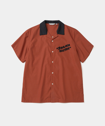embroidery bowling s/s shirt red