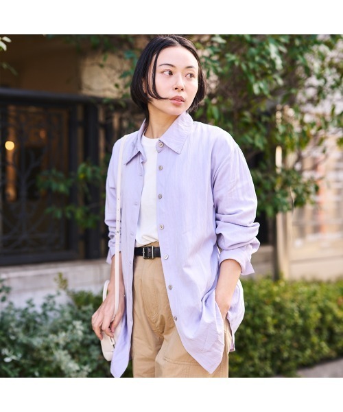 COMMON+HAUS(コモンハウス)の「オープンバック シャツブラウス(シャツ/ブラウス・レディース・ライラック/ブラック/イエロー・FREE)」の5枚目の写真