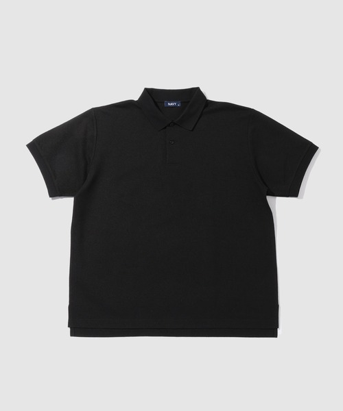 NAVY（ネイビー）の「NAVY 鹿の子編み ポロシャツ（ポロシャツ・メンズ・ホワイト/ダークブルー/ブラック/ネイビー・L/XL/M）」の3枚目の写真