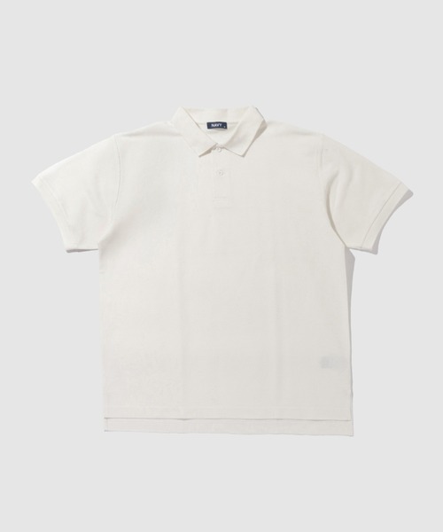 NAVY（ネイビー）の「NAVY 鹿の子編み ポロシャツ（ポロシャツ・メンズ・ホワイト/ダークブルー/ブラック/ネイビー・L/XL/M）」の13枚目の写真