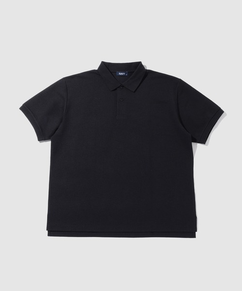 NAVY（ネイビー）の「NAVY 鹿の子編み ポロシャツ（ポロシャツ・メンズ・ホワイト/ダークブルー/ブラック/ネイビー・L/XL/M）」の14枚目の写真