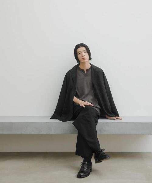 URBAN RESEARCH DOORS（アーバンリサーチドアーズ）の「Ramie High Gauge KnitVest（ベスト・メンズ・チャコールグレー/ブラウン・LARGE/MEDIUM）」の8枚目の写真