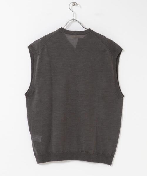 URBAN RESEARCH DOORS（アーバンリサーチドアーズ）の「Ramie High Gauge KnitVest（ベスト・メンズ・チャコールグレー/ブラウン・LARGE/MEDIUM）」の15枚目の写真