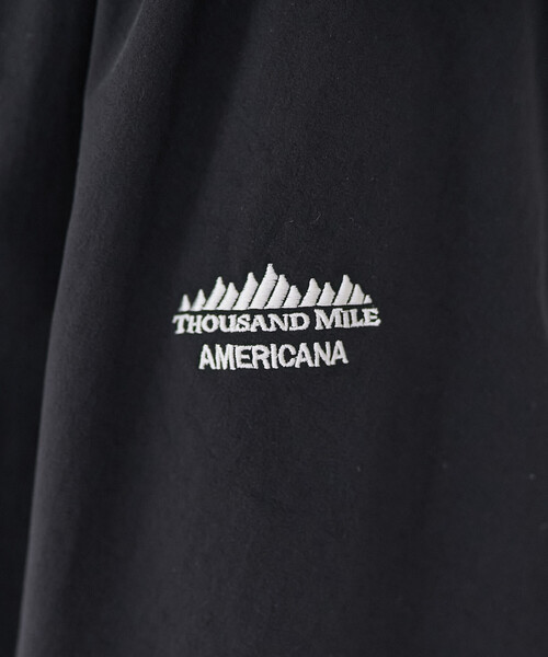 FREAK'S STORE（フリークスストア）の「Americana × THOUSAND MILE × FREAK'S STORE/アメリカーナ × サウザンドマイル 別注 フレンチスリーブTシャツ スカートセットアップ/ロゴTシャツ バルーンスカート セットアップ（セットアップ・レディース・ホワイト/チャコール/ダークグレー/ベージュ・ﾌﾘ-）」の7枚目の写真