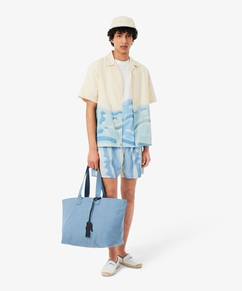 LACOSTE(ラコステ)の「サマーパック ワニモチーフチャーム付きトートバッグ(トートバッグ・レディース・ライトブルー・FREE)」の7枚目の写真