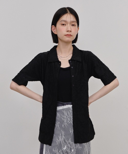 Shelly island（シェリーアイランド）の「オパールポロプルオーバーカーディガン（Tシャツ/カットソー・レディース・ホワイト/ブラック/ピンク・FREE）」の2枚目の写真