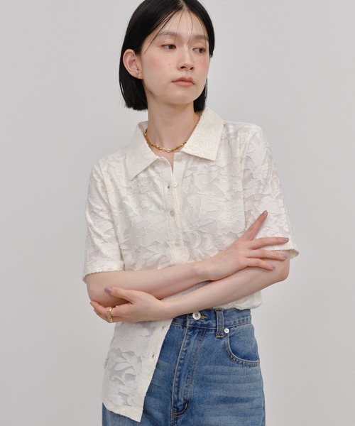 Shelly island（シェリーアイランド）の「オパールポロプルオーバーカーディガン（Tシャツ/カットソー・レディース・ホワイト/ブラック/ピンク・FREE）」の4枚目の写真
