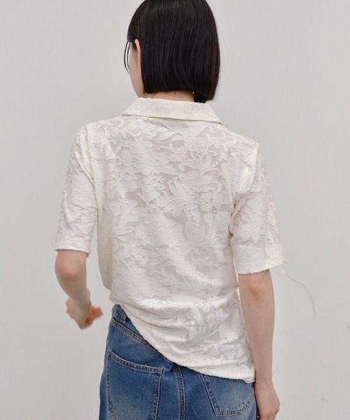 Shelly island（シェリーアイランド）の「オパールポロプルオーバーカーディガン（Tシャツ/カットソー・レディース・ホワイト/ブラック/ピンク・FREE）」の8枚目の写真