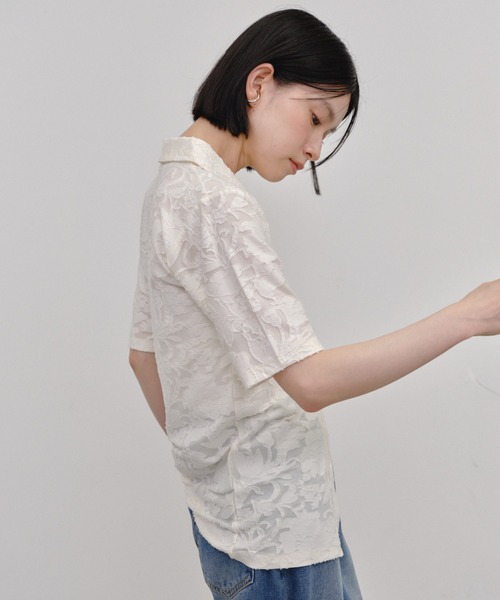Shelly island（シェリーアイランド）の「オパールポロプルオーバーカーディガン（Tシャツ/カットソー・レディース・ホワイト/ブラック/ピンク・FREE）」の5枚目の写真