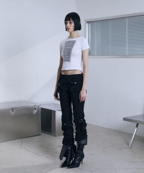 VOONT(ブント)の「Embroidery Napoleon Slim T-Shirt (IVORY)(Tシャツ/カットソー・レディース・アイボリー・OS)」の11枚目の写真