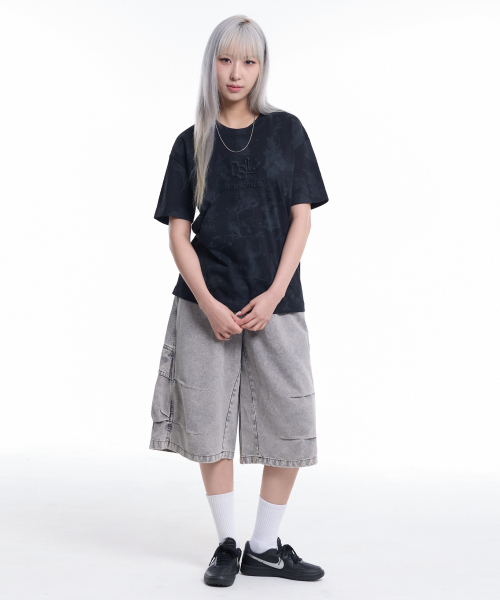 CREAM SODA LAB(クリームソーダラボ)の「モノグラムエンボロゴウォッシング半袖Tシャツグレー(Tシャツ/カットソー・メンズ・その他・LARGE/X-LARGE)」の2枚目の写真
