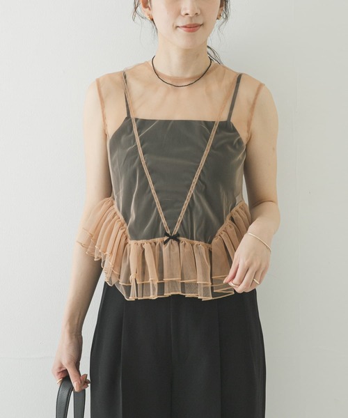 ESTHE TULLE PEPLUM RUFFLE TOP（シャツ/ブラウス）｜URBAN RESEARCH