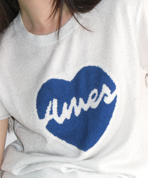 AMESWORLDWIDE（アメスワールドワイド）の「HEART SHORT SLEEVE KNIT BLUE（ニット/セーター・レディース・その他・FREE）」の6枚目の写真