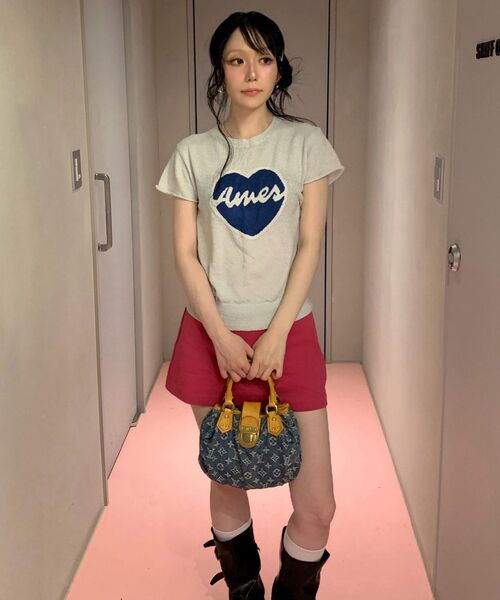 AMESWORLDWIDE（アメスワールドワイド）の「HEART SHORT SLEEVE KNIT BLUE（ニット/セーター・レディース・その他・FREE）」の10枚目の写真