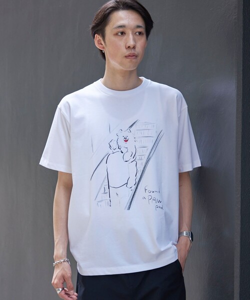 City Ambient Products(シティアンビエントプロダクツ)の「【City Ambient Products別注】佐伯 ゆう子: アート Tシャツ(Tシャツ/カットソー・メンズ・ホワイト/ライトホワイト・MEDIUM/X-LARGE/LARGE)」の10枚目の写真