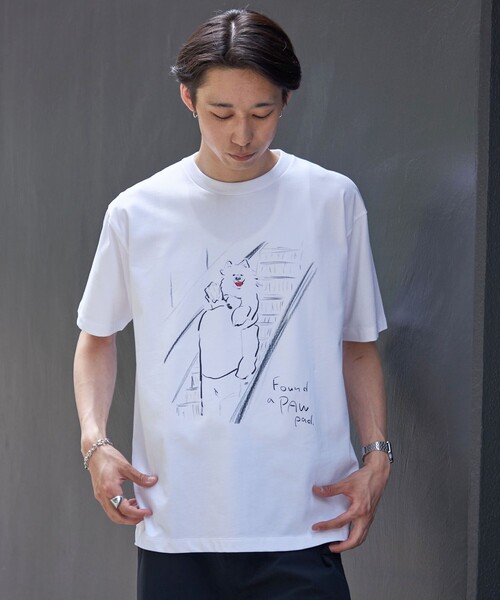 City Ambient Products(シティアンビエントプロダクツ)の「【City Ambient Products別注】佐伯 ゆう子: アート Tシャツ(Tシャツ/カットソー・メンズ・ホワイト/ライトホワイト・MEDIUM/X-LARGE/LARGE)」の9枚目の写真