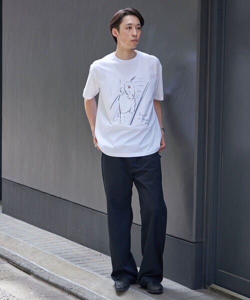 City Ambient Products(シティアンビエントプロダクツ)の「【City Ambient Products別注】佐伯 ゆう子: アート Tシャツ(Tシャツ/カットソー・メンズ・ホワイト/ライトホワイト・MEDIUM/X-LARGE/LARGE)」の8枚目の写真