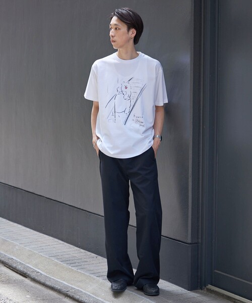 City Ambient Products(シティアンビエントプロダクツ)の「【City Ambient Products別注】佐伯 ゆう子: アート Tシャツ(Tシャツ/カットソー・メンズ・ホワイト/ライトホワイト・MEDIUM/X-LARGE/LARGE)」の7枚目の写真