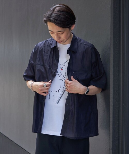 City Ambient Products(シティアンビエントプロダクツ)の「【City Ambient Products別注】佐伯 ゆう子: アート Tシャツ(Tシャツ/カットソー・メンズ・ホワイト/ライトホワイト・MEDIUM/X-LARGE/LARGE)」の5枚目の写真